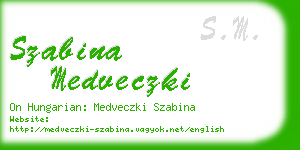 szabina medveczki business card